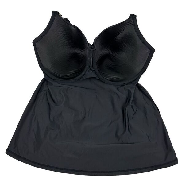 Lane Bryant Tankini Swim Top Black size 42H - Picture 4 of 7